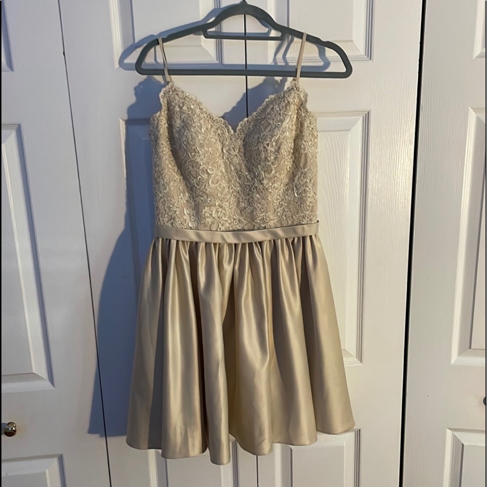 JJ’s House Gold beaded Midi Dress